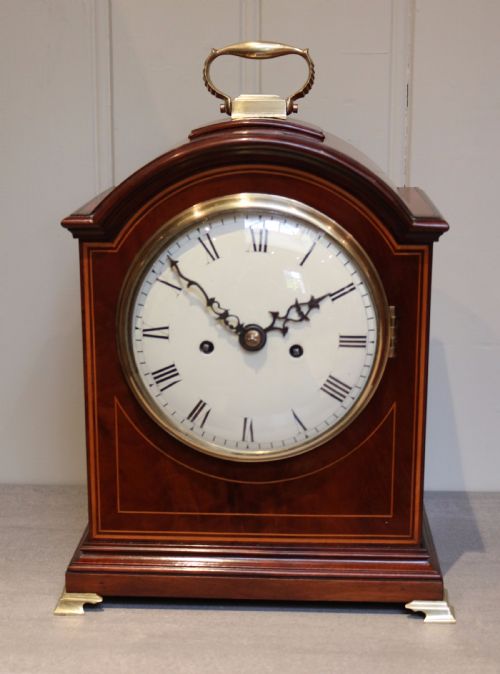 English Mahogany Bracket Clock (England, 1900)