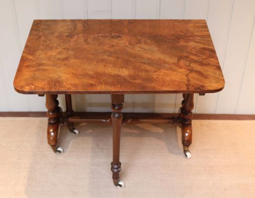 Mid 19th Century Burr Walnut Sutherland Table
