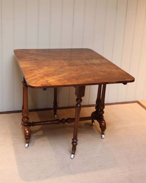 fig 1. Mid 19th Century Burr Walnut Sutherland Table