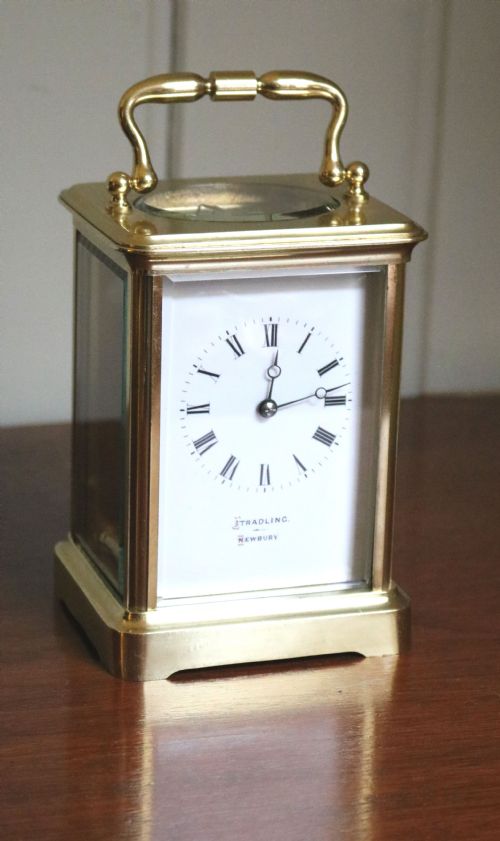 Large Timepiece Brass Carriage Clock (France, C. 1870)