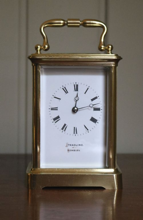 fig 1. Large Timepiece Brass Carriage Clock (France, c. 1870)