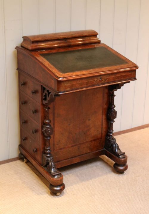 Victorian Burr Walnut Davenport