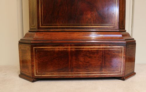 fig 1. Rosewood and Brass Inlay French Mantel Clock (France, c. 1850)