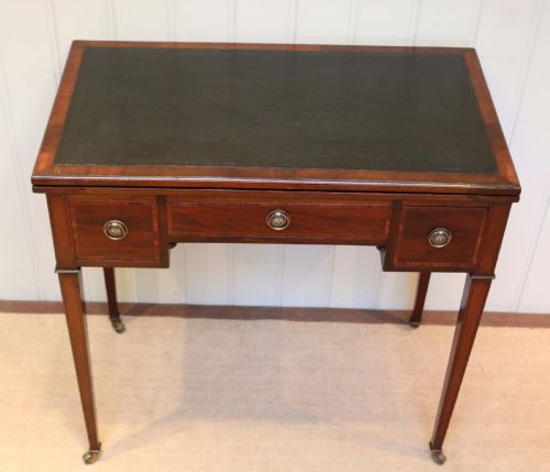 Mahogany Writing Desk Table (English, C. 1890)