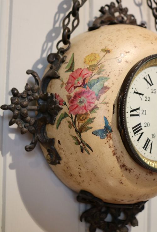 fig 1. French Toleware Wall Clock (France, c. 1890)