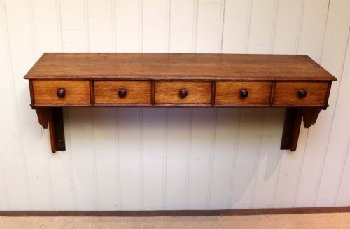 French Oak Shelf with Drawers