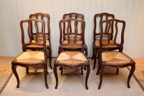 Set of Six Beech Dining Chairs