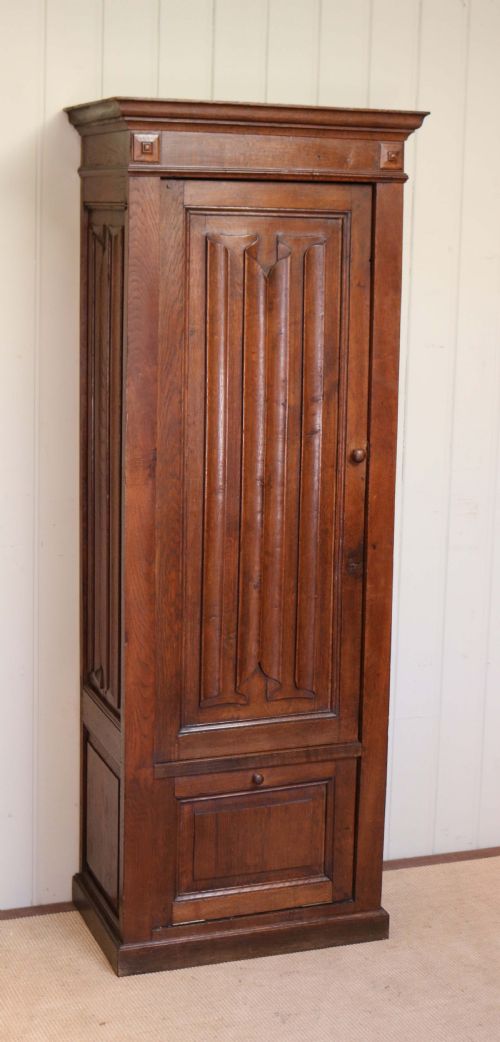 French Linenfold Hall Cupboard
