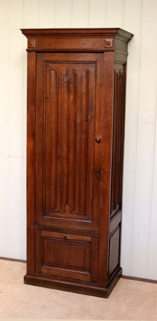 fig 1. French Linenfold Hall Cupboard 