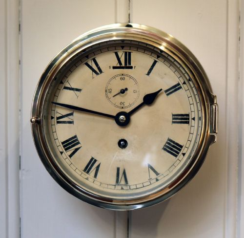 Brass Ships Bulkhead Clock