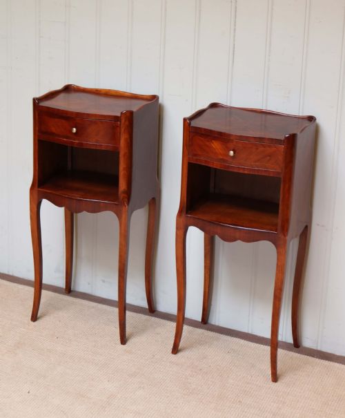 fig 1. Pair Of Tulipwood Bedside Cabinets