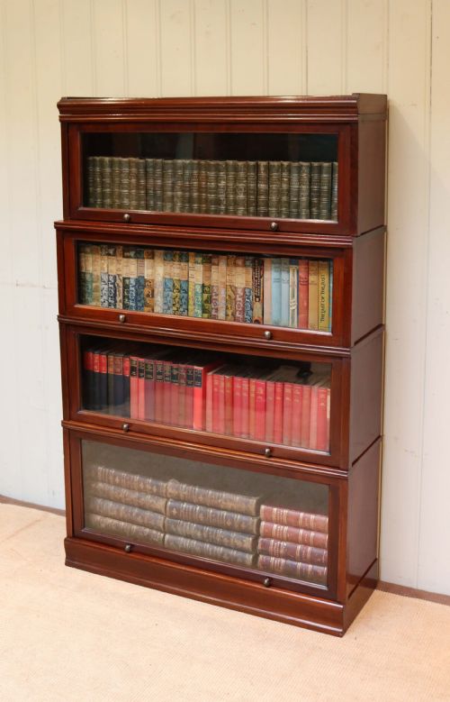 Mahogany Globe Wernicke Style Bookcase