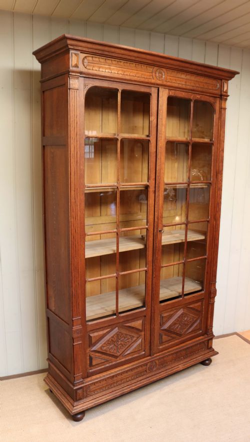 fig 1. Tall French Oak Bookcase