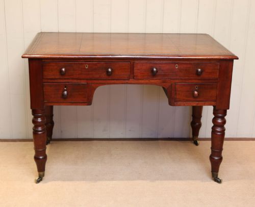 Mid 19th Century Mahogany Kneehole Writing Desk