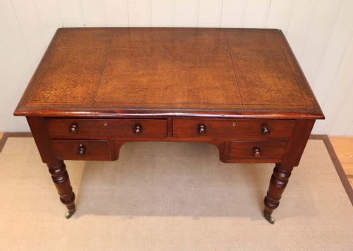 fig 1. Mid 19th Century Mahogany Kneehole Writing Desk