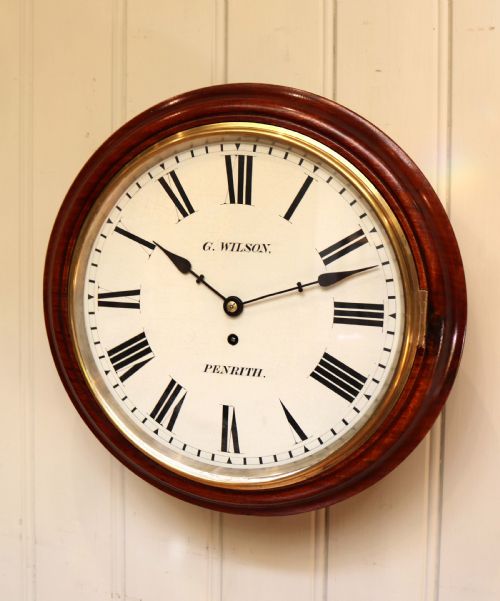 Walnut Fusee Dial Clock