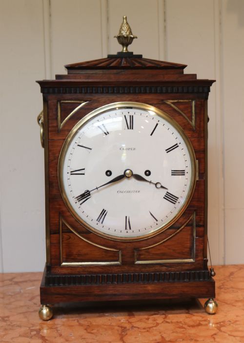 
Regency Rosewood Chamfer Top Bracket Clock
