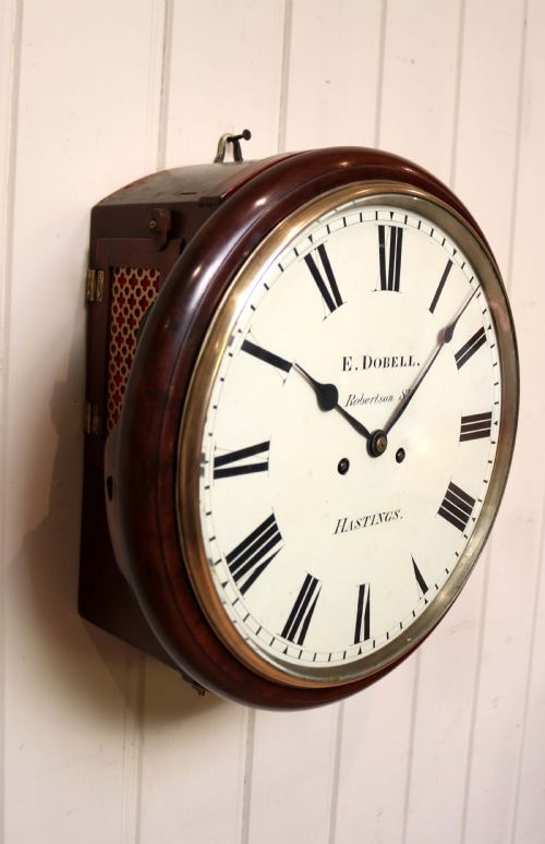 fig 1. Mahogany Double Fusee Dial Clock