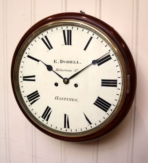 fig 2. Mahogany Double Fusee Dial Clock
