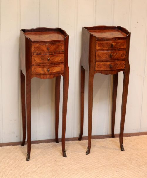 fig 1. Pair Of Tulipwood Bedside Cabinets