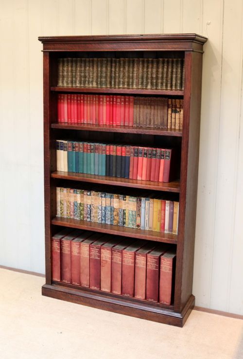 Tall Oak Open Bookcase