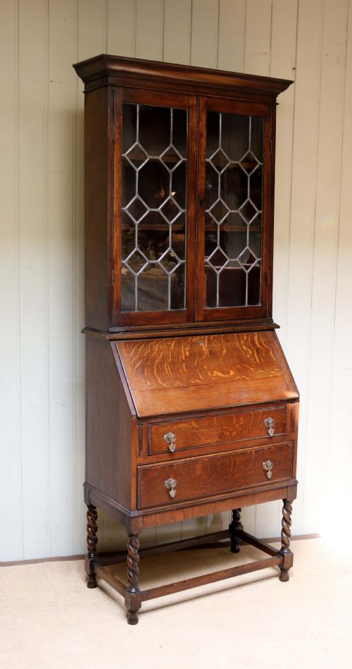 1920s Oak Bureau Bookcase
