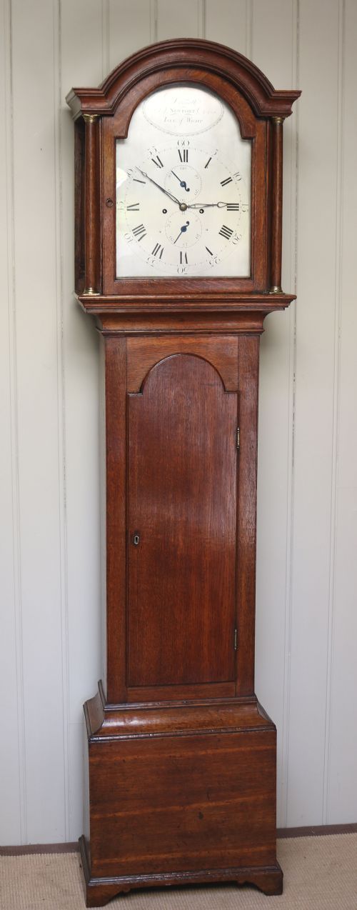 Small Late 18th Century Oak Longcase Clock (Isle of Wight, C. 1795)