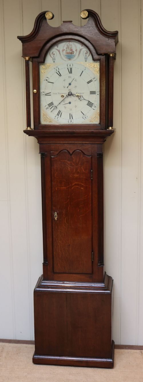 fig 1. Small Scottish Oak Longcase Clock (Scotland, c. 1800)
