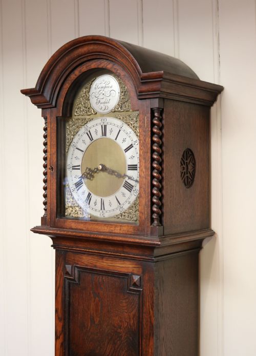 fig 1. Small Oak chiming Longcase Clock