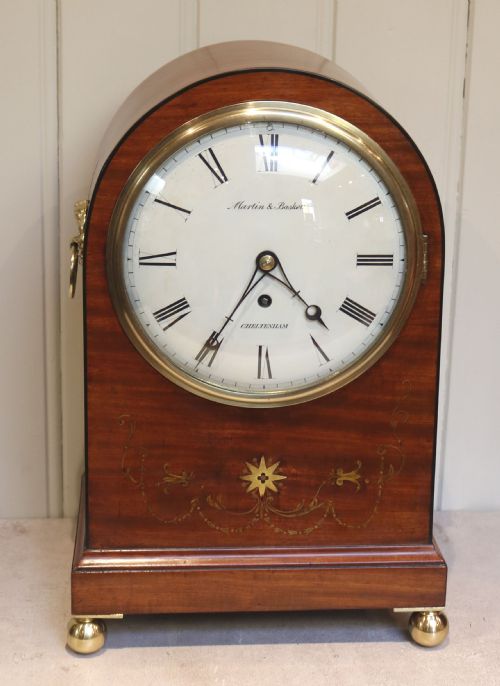 fig 1. Regency Arch Top Mahogany Bracket Clock (England, c. 1820)