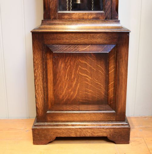 fig 1. Small Oak chiming Longcase Clock (England, c. 1920)