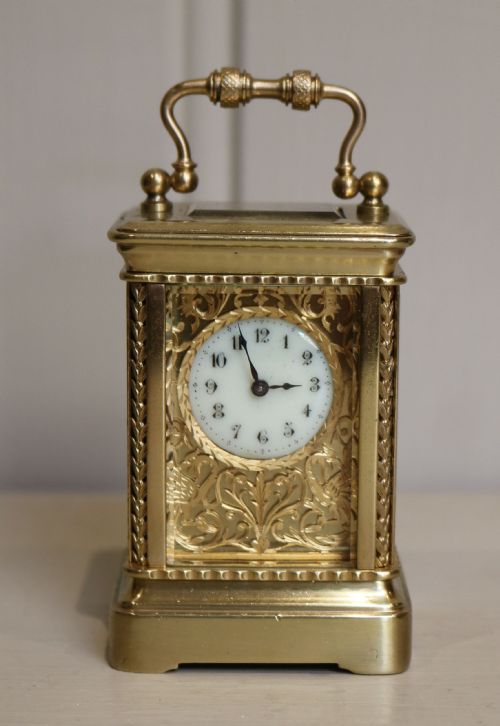 fig 1. Miniature French Carriage Clock (France, c. 1900)