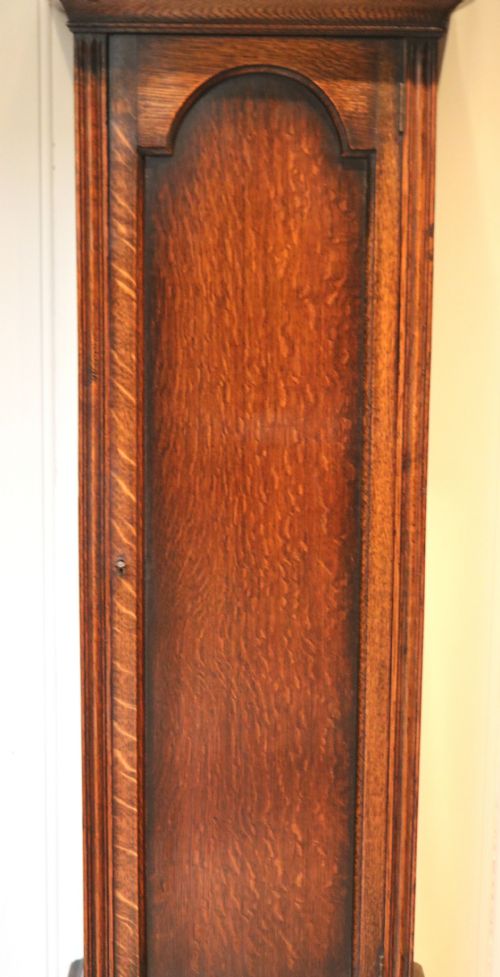 fig 1. Small Oak Westminster Chime Longcase Clock