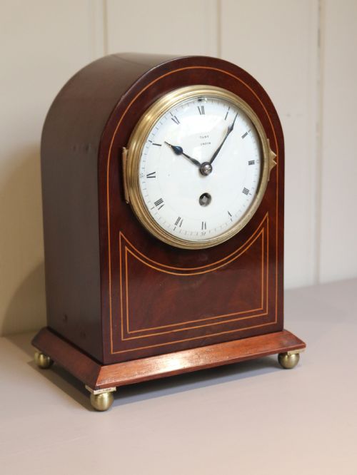 fig 1. Small Mahogany Timepiece Mantel Clock (England and France, c. 1905)