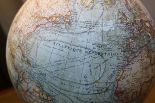 fig 1. French Terrestrial Globe (France, c. 1890)