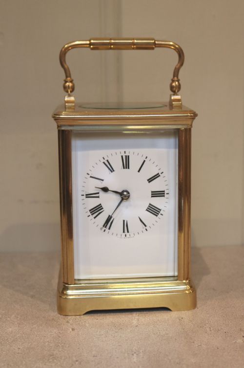 French Brass Carriage Clock (France, C. 1890)