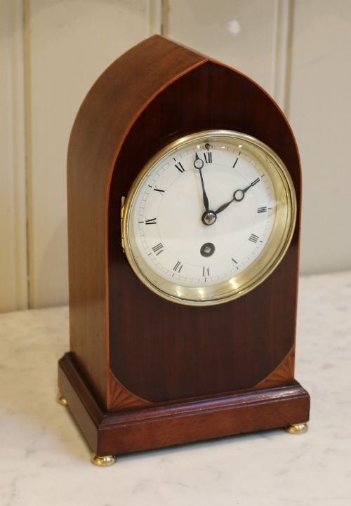 Edwardian Lancet Top Mantel Clock (England and France, 1900 to 1910)