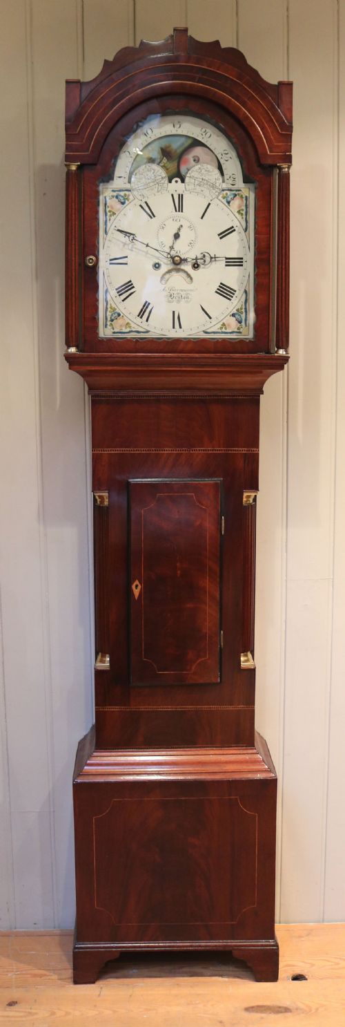 Mahogany Moon Phase Longcase Clock (England, C. 1830)