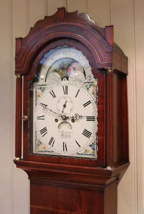 fig 1. Mahogany Moon Phase Longcase Clock (England, c. 1830)