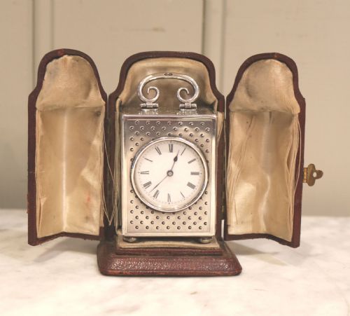 fig 1. Miniature Silver Carriage Clock (Switzerland, 1907)