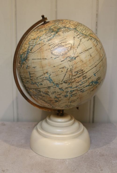Art Deco 8 Inch Terrestrial Globe (England, 1947)