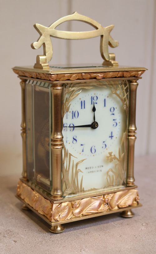 Art Nouveau Brass and Ormolu Carriage Clock (France, C. 1900)