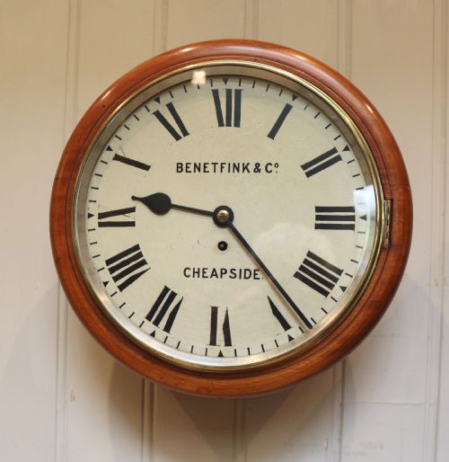 Light Mahogany Fusee Dial Clock (England, C. 1890)