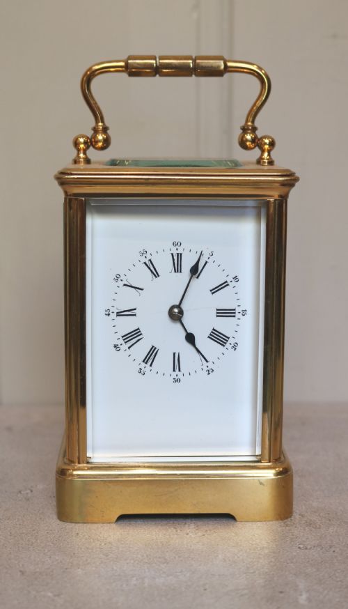French Striking Gilt Carriage Clock (France, C. 1880)