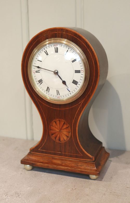 Solid Oak Balloon Clock (England and France, C. 1905)