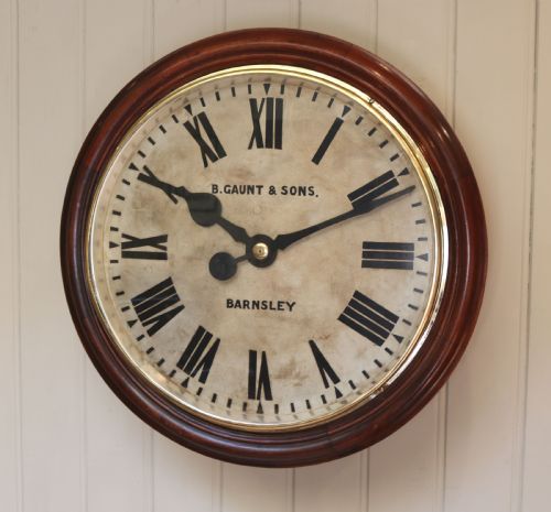 Large Industrial Factory Dial Wall Clock (England, C. 1880)
