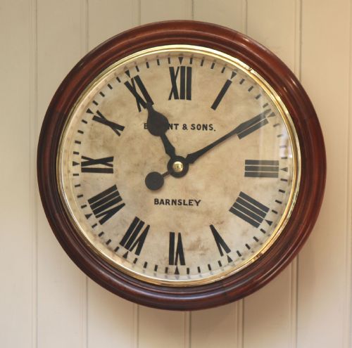 fig 1. Large Industrial Factory Dial Wall Clock (England, c. 1880)