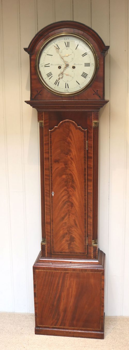 Scottish Flame Mahogany Longcase Clock (Scotland, C. 1825)