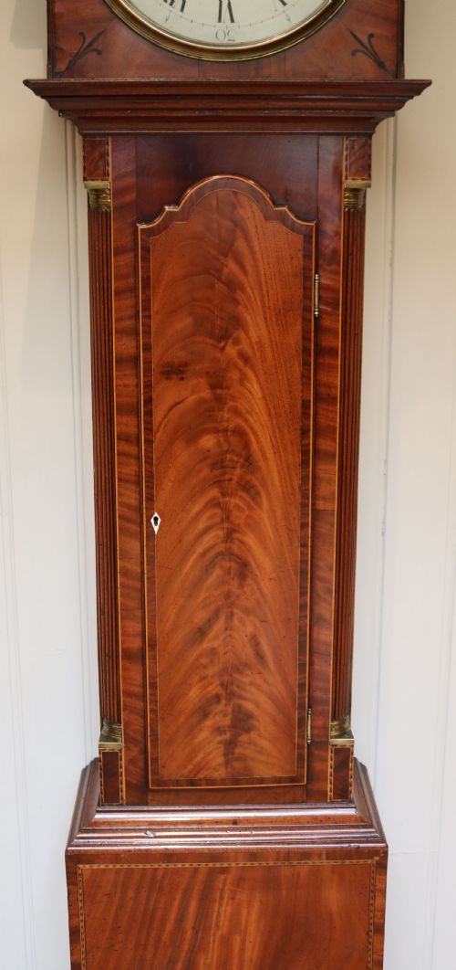 fig 1. Scottish Flame Mahogany Longcase Clock (Scotland, c. 1825)