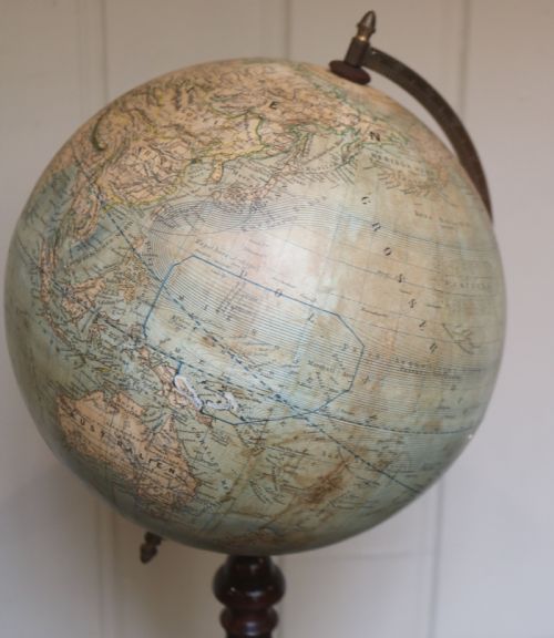 fig 1. German 9 Inch Terrestrial Globe (Germany, 1868)